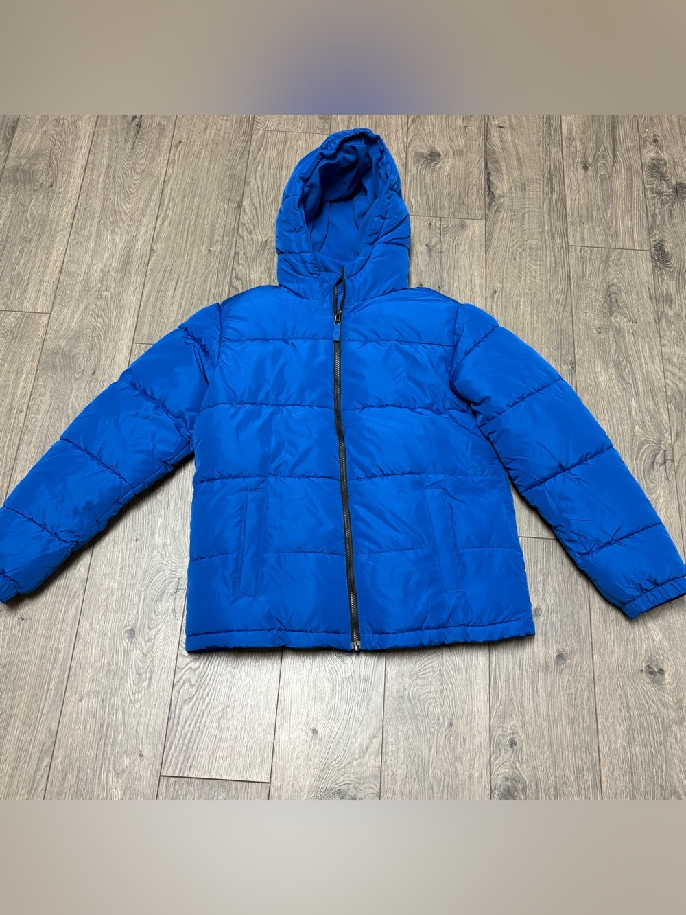 Blue puffer jacket kids Swiss tech